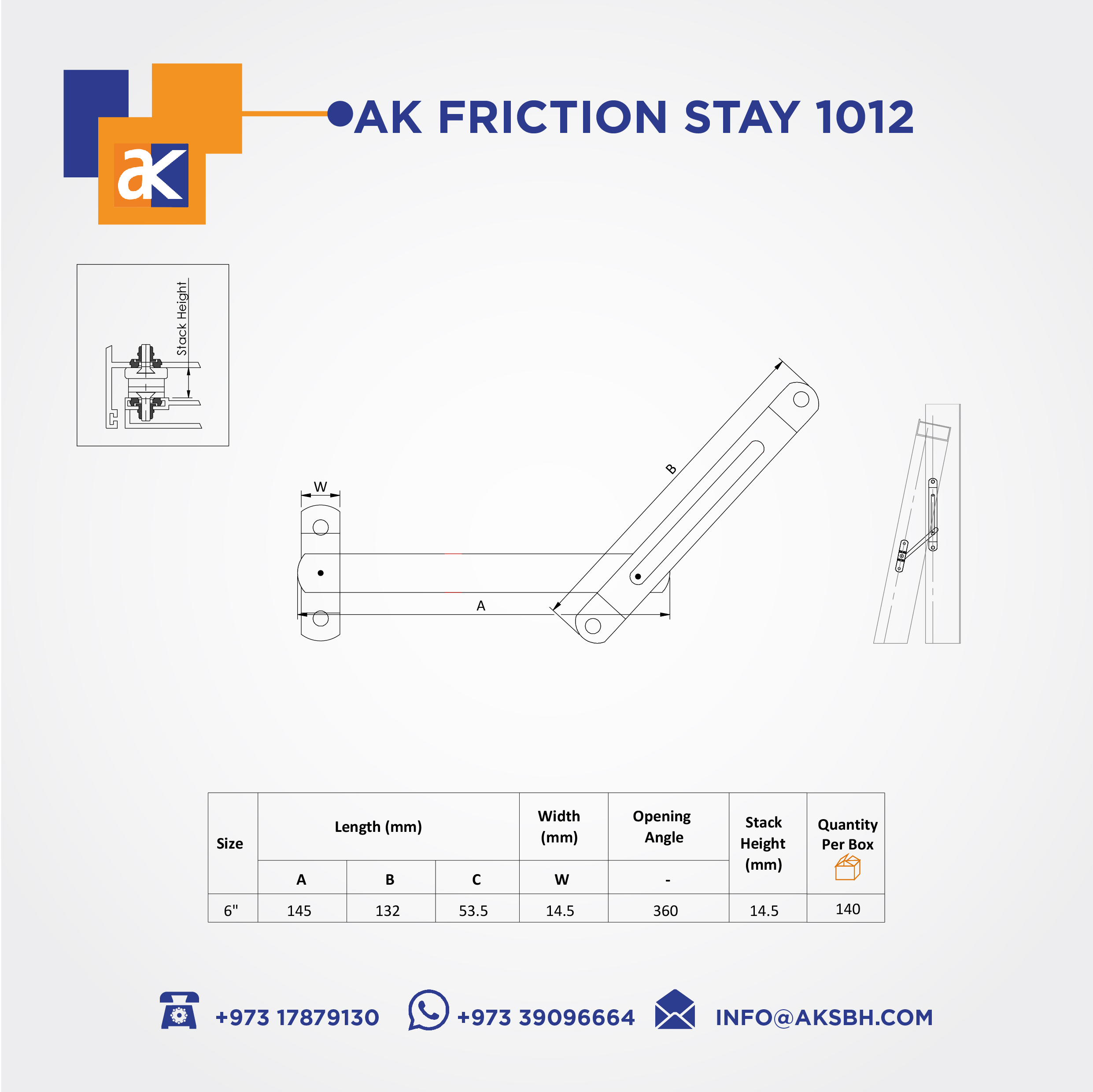 AK FRICTION STAY 1012 | Hardware Tools | Qetaat.com